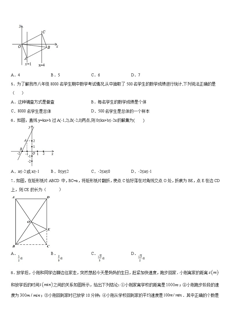 2022-2023学年湖南省邵阳市武冈市第一中学七下数学期末综合测试试题含答案第2页