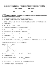 2022-2023学年湖南省娄底一中学附属实验学校数学七下期末学业水平测试试题含答案