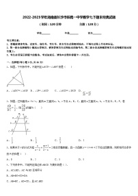 2022-2023学年湖南省长沙市铁路一中学数学七下期末经典试题含答案