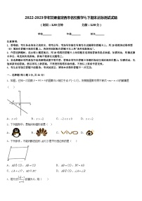 2022-2023学年甘肃省定西市名校数学七下期末达标测试试题含答案