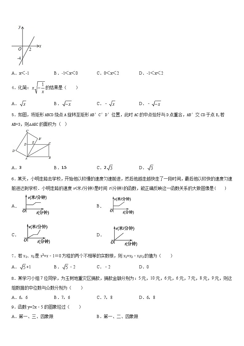 2022-2023学年甘肃省天水市重点中学数学七年级第二学期期末学业质量监测试题含答案02