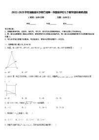 2022-2023学年湖南省长沙青竹湖湘一外国语学校七下数学期末调研试题含答案