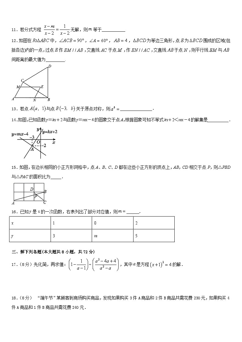 2022-2023学年湖南省长沙市雅礼实验中学数学七年级第二学期期末教学质量检测试题含答案03