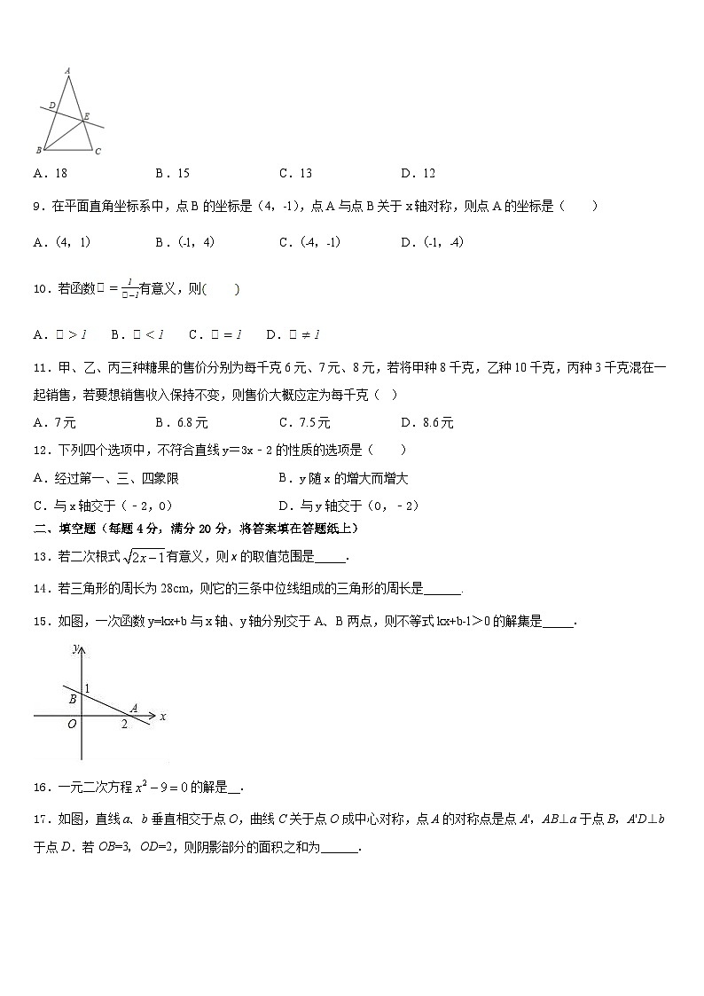 2022-2023学年百色市重点中学数学七年级第二学期期末联考试题含答案02