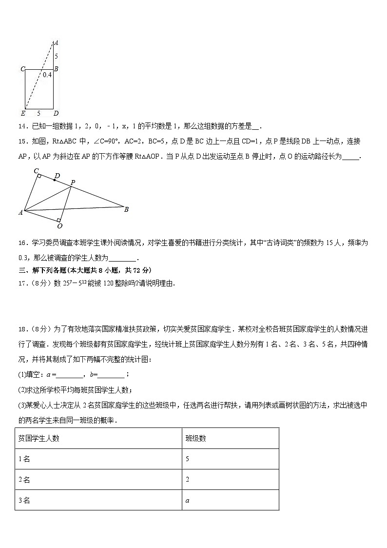 2022-2023学年福建省厦门市双十中学七年级数学第二学期期末检测模拟试题含答案第3页
