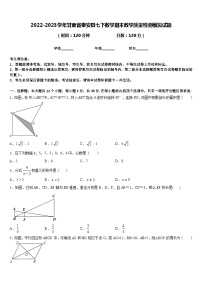 2022-2023学年甘肃省秦安县七下数学期末教学质量检测模拟试题含答案