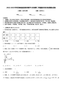 2022-2023学年甘肃省省定西市数学七年级第二学期期末综合测试模拟试题含答案