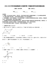 2022-2023学年甘肃省渭源县七年级数学第二学期期末教学质量检测模拟试题含答案