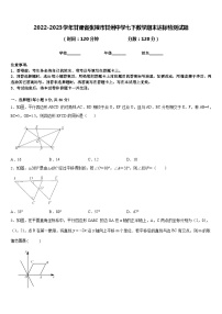 2022-2023学年甘肃省张掖市甘州中学七下数学期末达标检测试题含答案