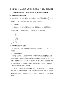 山东省青岛市2023年各地区中考数学模拟（一模）试题按题型难易度分层分类汇编（10套）-03解答题（较难题）