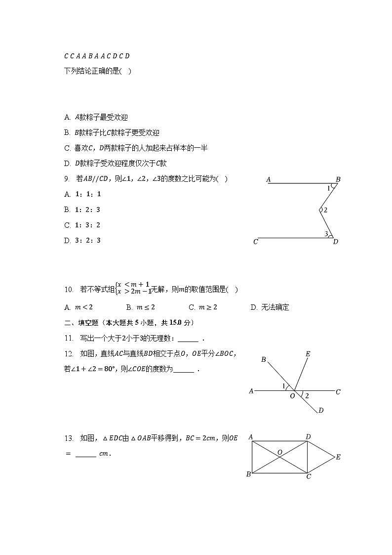 2022-2023学年河南省焦作市七年级（下）期末数学试卷（含解析）第2页