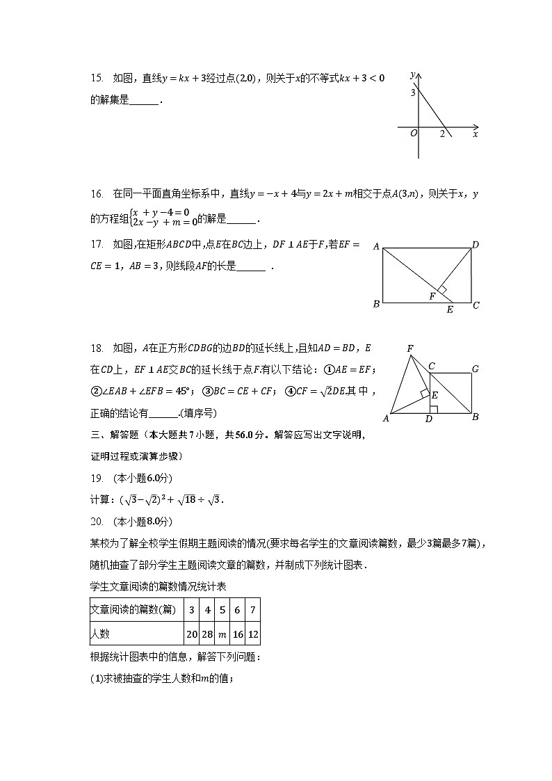 2022-2023学年辽宁省铁岭市西丰县八年级（下）期末数学试卷（含解析）03