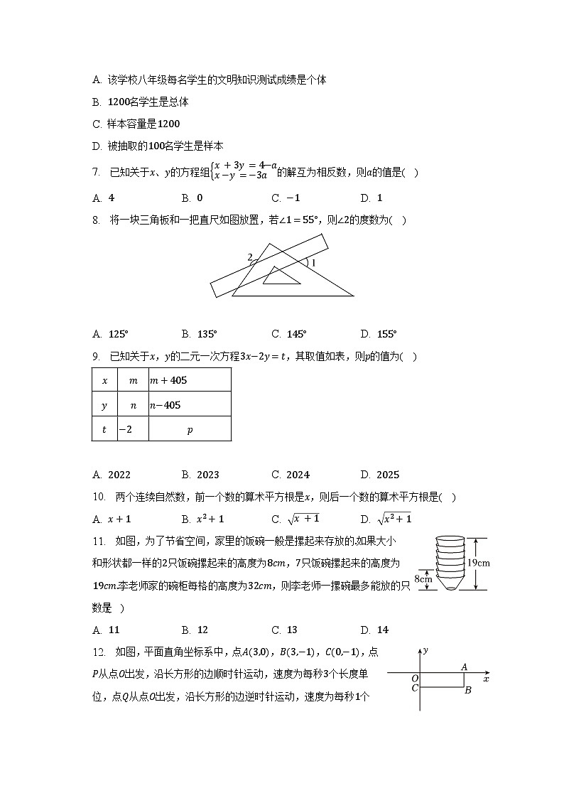 2022-2023学年四川省德阳市中江县七年级（下）期末数学试卷（含解析）第2页