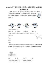 2022-2023学年贵州省黔西南州兴义市义龙蓝天学校七年级（下）期中数学试卷（含解析）