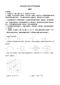 2023年江苏省苏州市中考数学真题