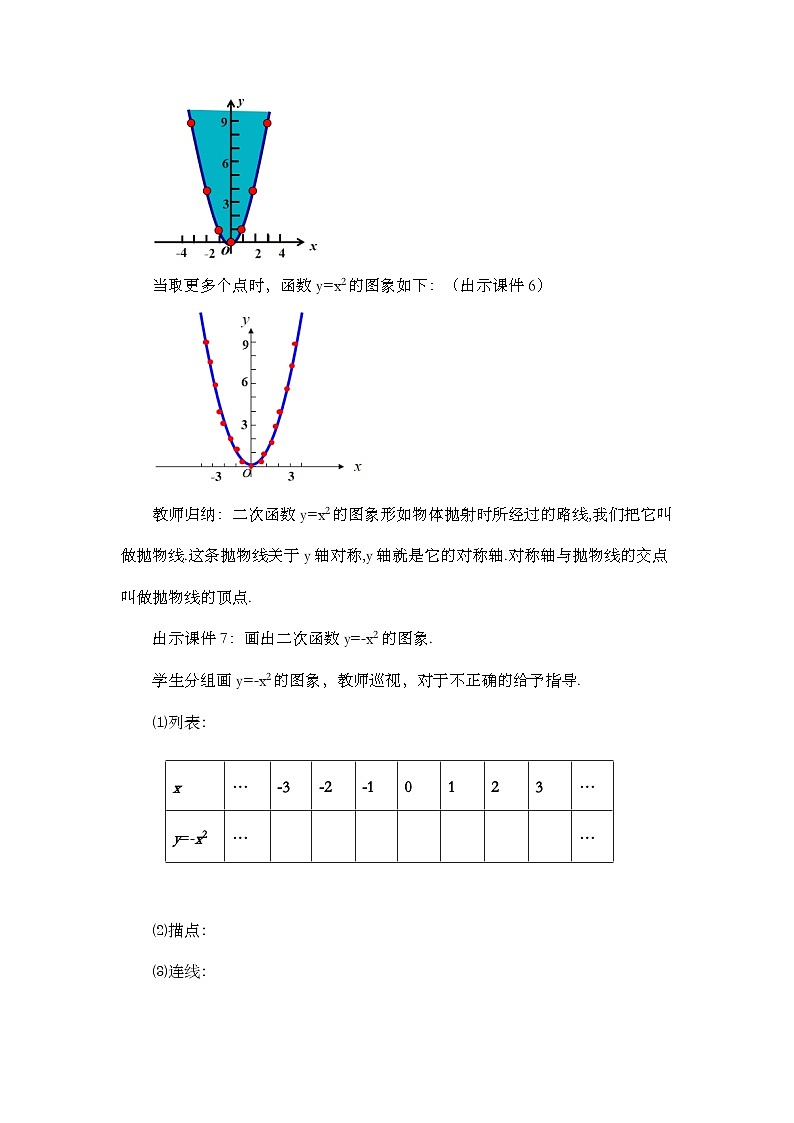 【同步教案】人教版数学九年级上册-- 22.1.2 二次函数y=ax2的图象和性质  教案03
