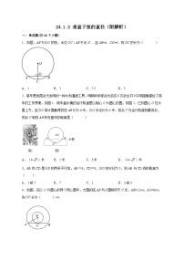 人教版九年级上册24.1.2 垂直于弦的直径精品达标测试