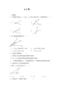 北师大版七年级上册4.3 角优秀同步训练题