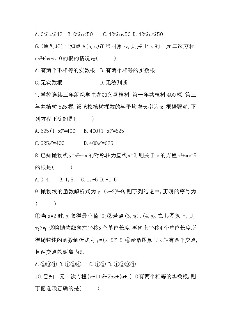 【阶段测试】人教版数学九年级上册-- 期中检测卷（含答案）02