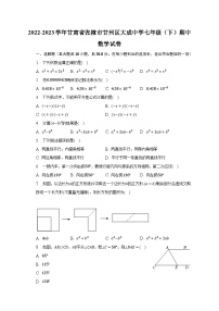 2022-2023学年甘肃省张掖市甘州区大成中学七年级（下）期中数学试卷（含解析）