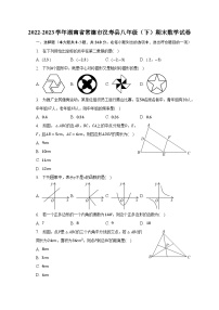 2022-2023学年湖南省常德市汉寿县八年级（下）期末数学试卷（含解析）