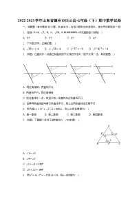 2022-2023学年山东省德州市庆云县七年级（下）期中数学试卷（含解析）