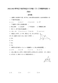 2022-2023学年辽宁省丹东五中八年级（下）月考数学试卷（3月份）（含解析）