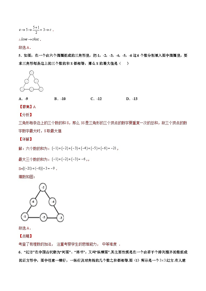 2.1 有理数的加法 培优卷（解析版）03