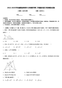 2022-2023学年福建省漳州市七年级数学第二学期期末复习检测模拟试题含答案