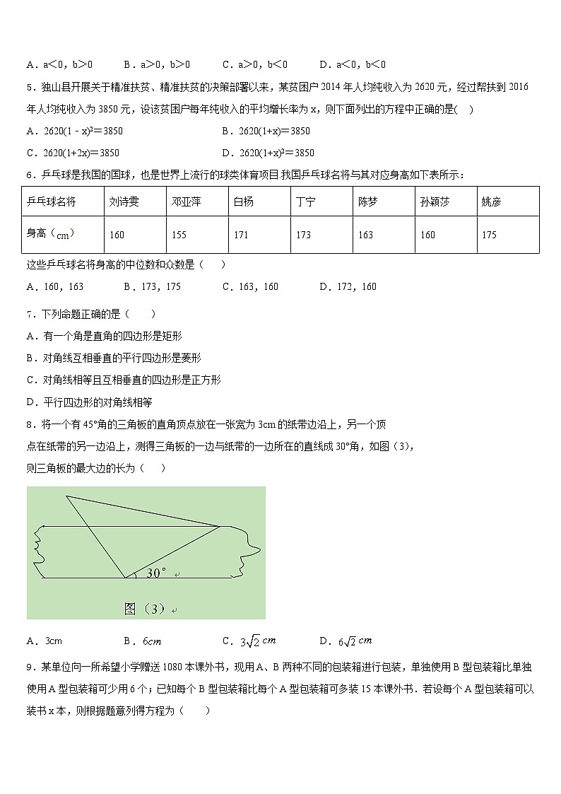 2022-2023学年福建省莆田市秀屿区湖东中学数学七年级第二学期期末教学质量检测模拟试题含答案02