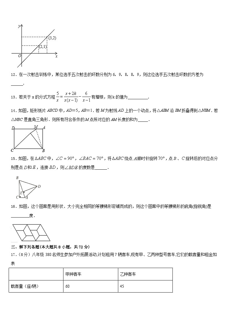 2022-2023学年贵州省安顺市平坝区第二中学七年级数学第二学期期末统考试题含答案第3页
