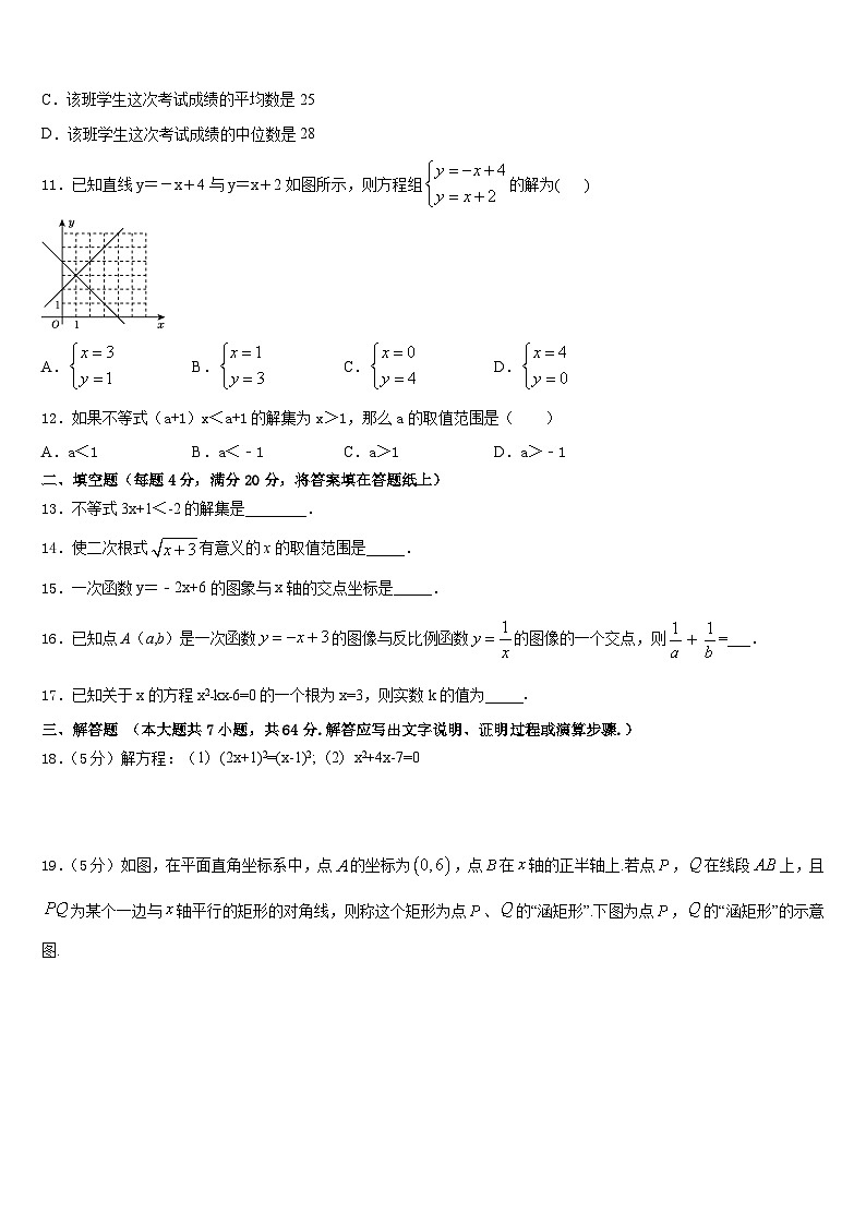 2022-2023学年重庆市双福育才中学七年级数学第二学期期末考试模拟试题含答案03