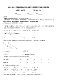 2022-2023学年重庆市渝中区名校数学七年级第二学期期末检测试题含答案