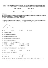 2022-2023学年青海省西宁市大通回族土族自治县七下数学期末复习检测模拟试题含答案