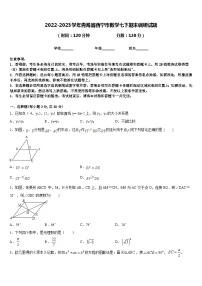 2022-2023学年青海省西宁市数学七下期末调研试题含答案