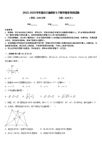 2022-2023学年重庆江南新区七下数学期末检测试题含答案