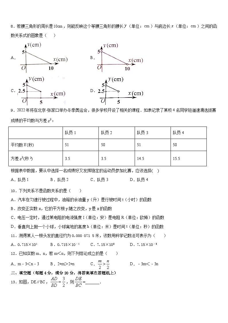 2022-2023学年黑龙江省大庆市林甸县七下数学期末监测试题含答案02