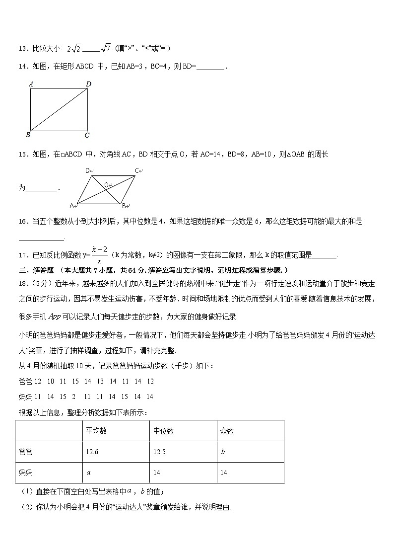 2022-2023学年黑龙江省哈尔滨市双城区七年级数学第二学期期末监测试题含答案03