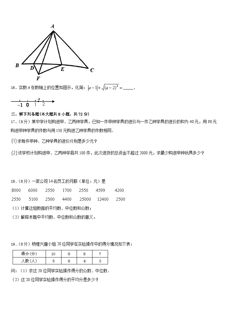 上海市协和双语学校2022-2023学年七年级数学第二学期期末考试模拟试题含答案第3页