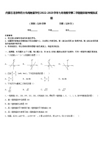 内蒙古北京师范大乌海附属学校2022-2023学年七年级数学第二学期期末联考模拟试题含答案