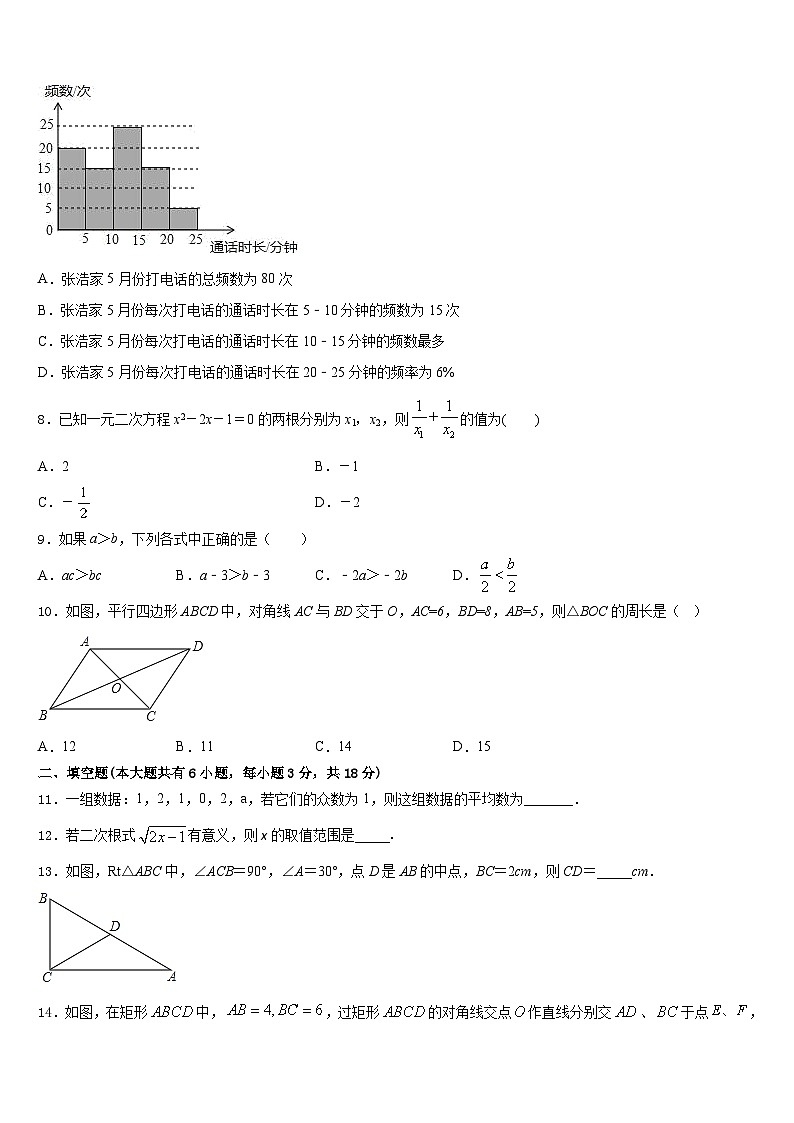 云南省腾冲市十五所学校2022-2023学年数学七下期末质量检测试题含答案02