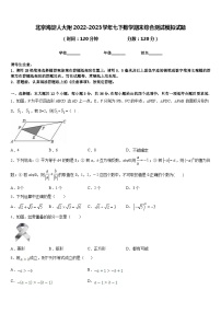 北京海淀人大附2022-2023学年七下数学期末综合测试模拟试题含答案