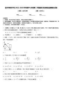 北京市精华学校2022-2023学年数学七年级第二学期期末质量跟踪监视模拟试题含答案