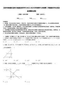 北京市西城区北师大附属实验中学2022-2023学年数学七年级第二学期期末学业质量监测模拟试题含答案