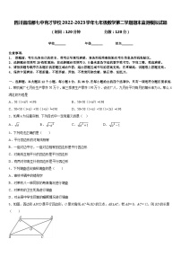 四川省成都七中育才学校2022-2023学年七年级数学第二学期期末监测模拟试题含答案