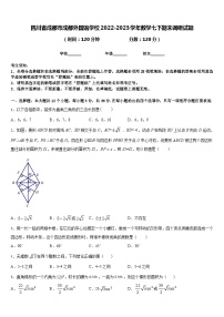 四川省成都市成都外国语学校2022-2023学年数学七下期末调研试题含答案