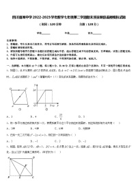 四川省阆中学2022-2023学年数学七年级第二学期期末质量跟踪监视模拟试题含答案