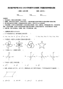 四川省泸州泸县2022-2023学年数学七年级第二学期期末联考模拟试题含答案