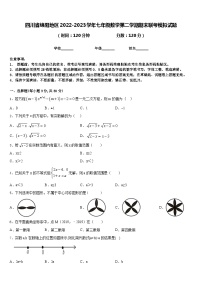 四川省绵阳地区2022-2023学年七年级数学第二学期期末联考模拟试题含答案