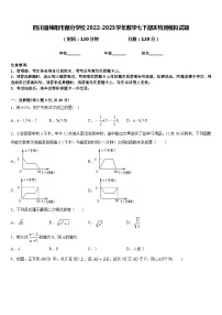 四川省绵阳市部分学校2022-2023学年数学七下期末检测模拟试题含答案